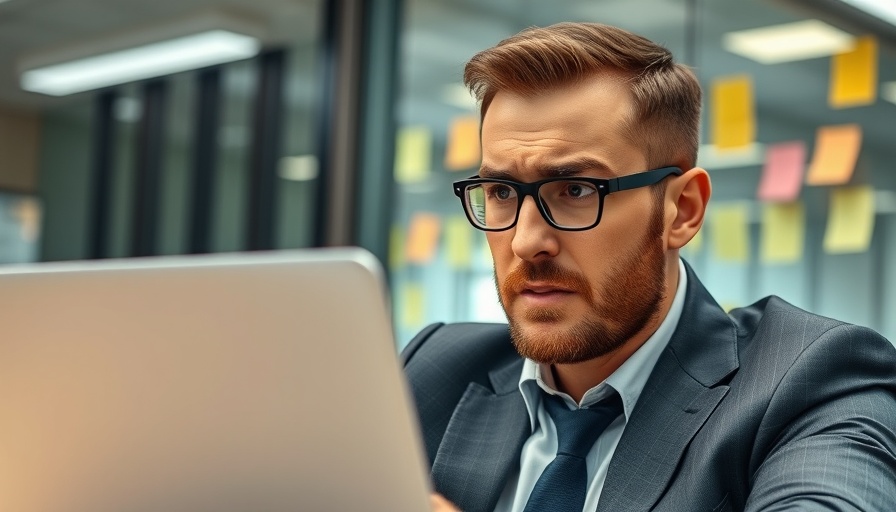 Frustrated businessman reacting to laptop in office, Google Business Profile suspensions.