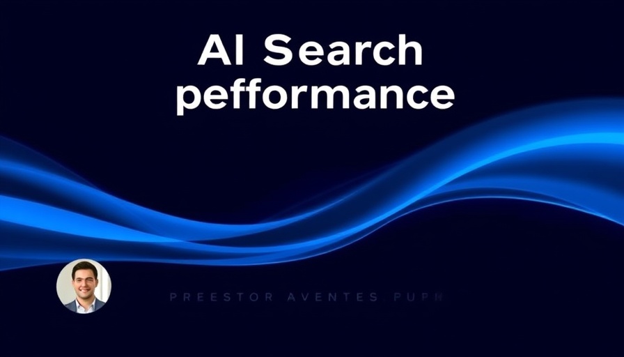 AI Search Performance Optimization digital advertisement with speaker.