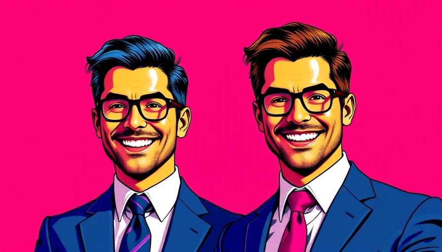 Cheerful businessmen exude confidence in pop art style.