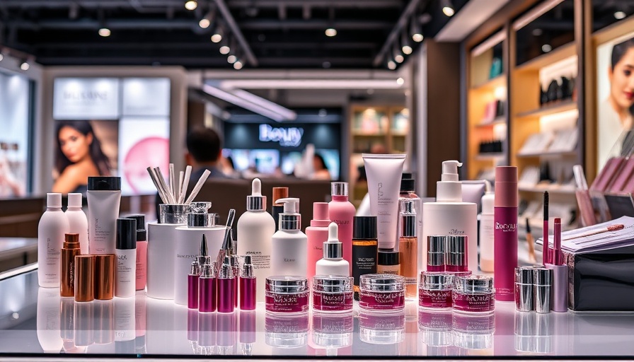 Exquisite display of 2025 Cosmoprof Awards finalists products.