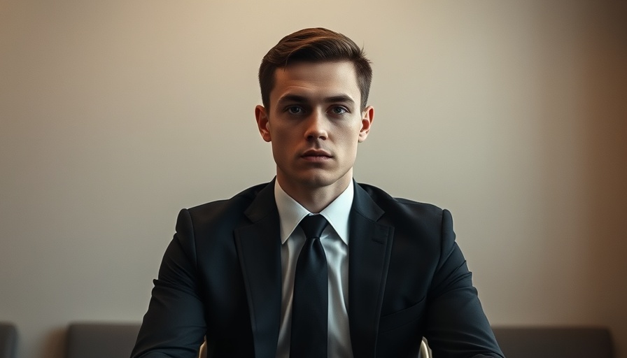 Young man in a suit appearing neutral indoors, 23andMe bankruptcy.