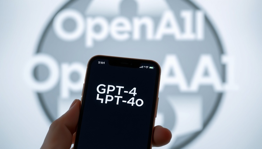 GPT-4o text displayed on smartphone screen in front of OpenAI logo