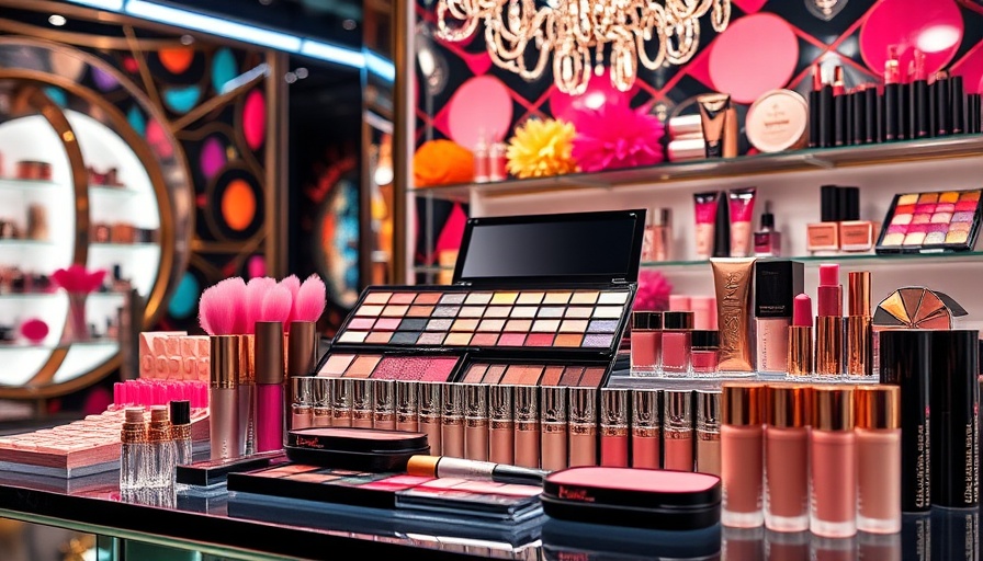 NYX makeup campaign features elegant display of vibrant cosmetics.