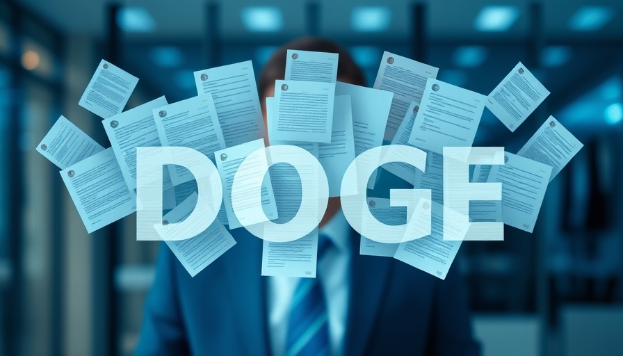 Collage of documents representing SBA contracts affected by DOGE.
