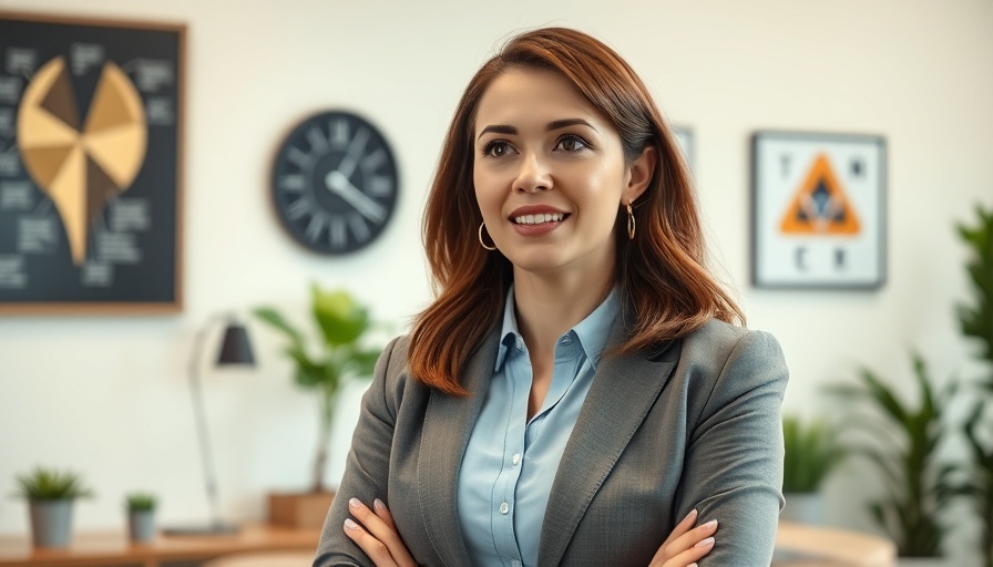Confident businesswoman discusses legal compliance in MedSpas.