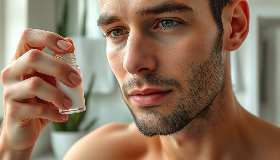 Man applying skincare product demonstrating Men's Skincare Innovations.