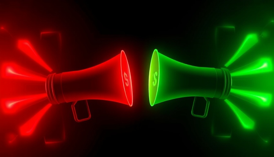 AI agents eliminate ad-waste visualization with colored megaphones.