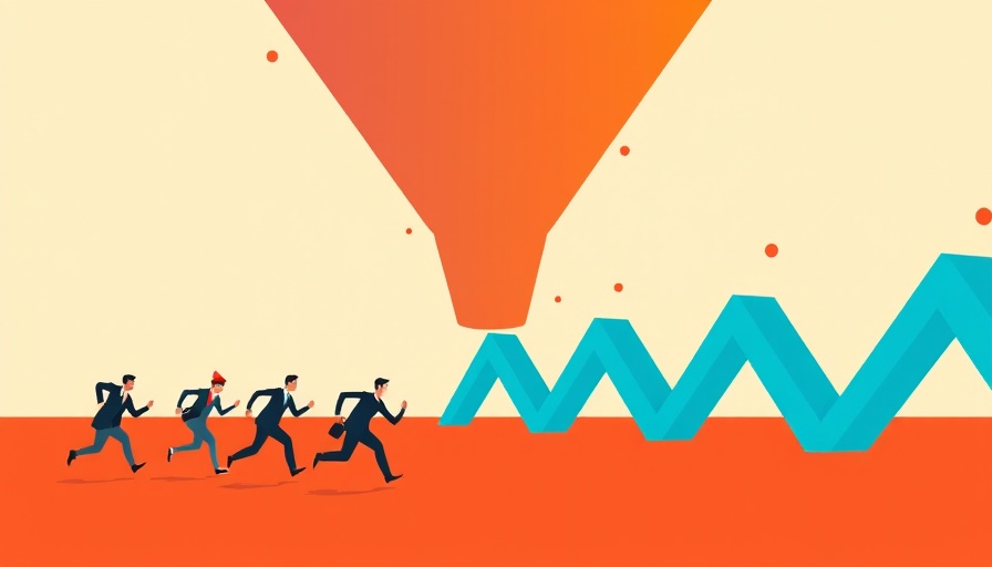 Abstract business illustration showcasing a conversion funnel concept.