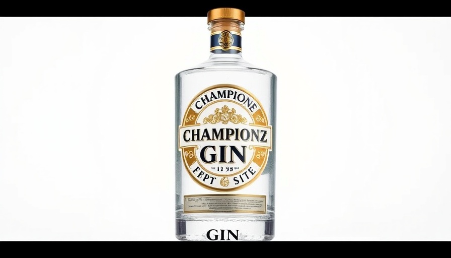 Championz Gin Hero's Edition bottle with detailed label and gold cap.