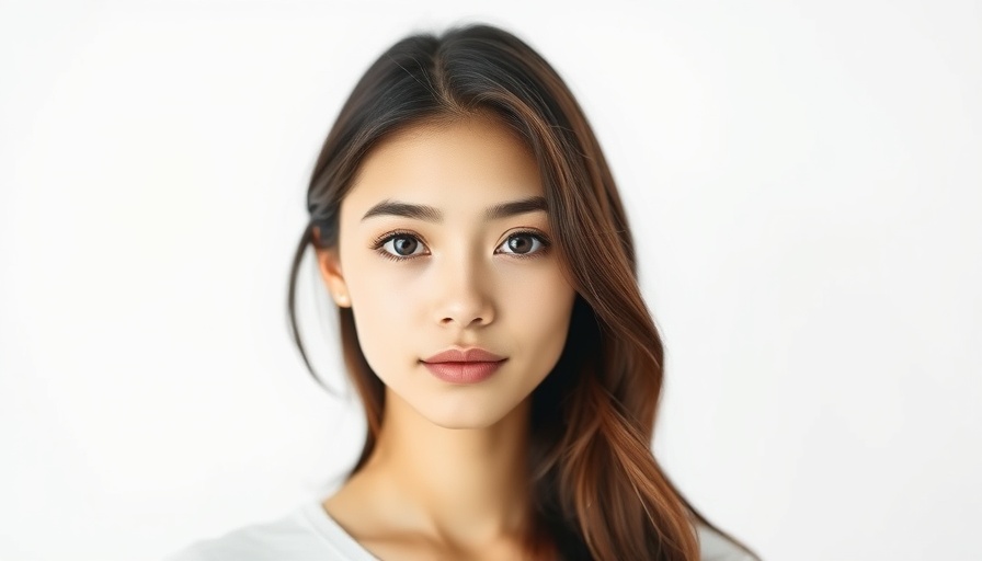 Portrait of a young woman with a serene expression.