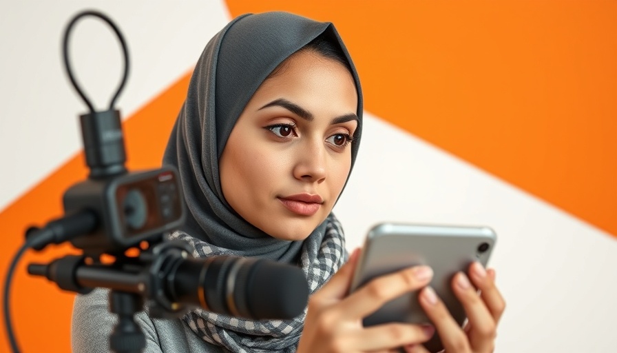 Young woman creating user-generated content in an artistic setup.
