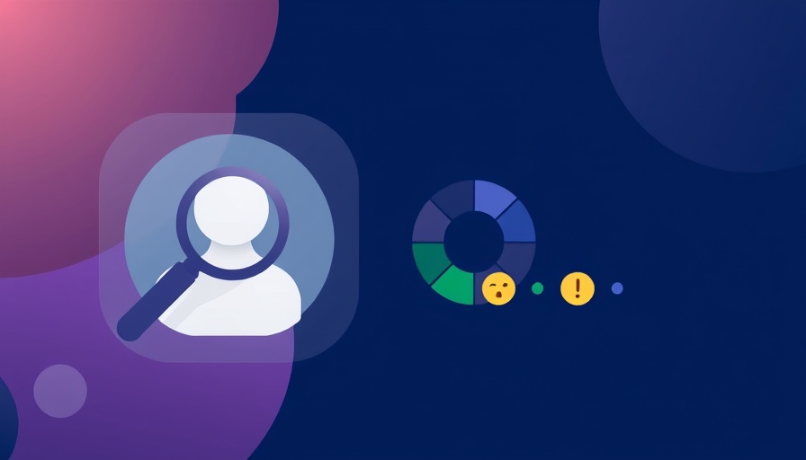 AI-Generated Content Detection illustration with magnifying glass and icons.