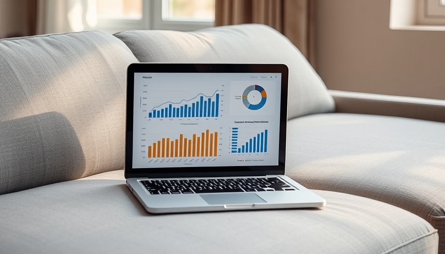 Laptop displaying analytics charts, ideal for Social Media Analytics Tools for MedSpas.