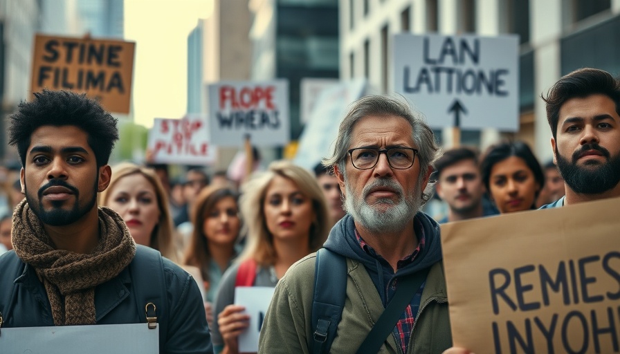 Activists holding signs advocating for police reform, diverse group
