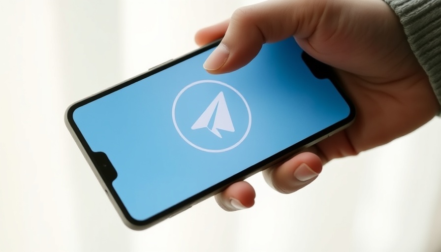 Smartphone with Telegram app screen for Telegram investigations.