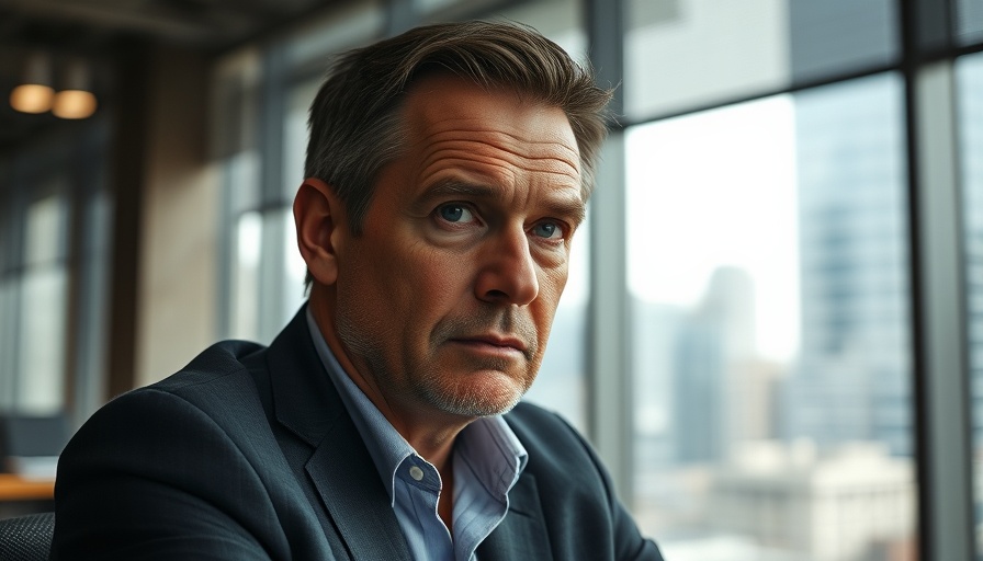 Thoughtful man in office, considering Rite Aid Bankruptcy considerations.