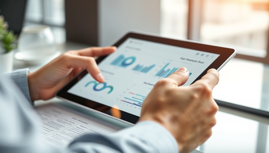 Analyzing SEO reports connecting metrics to profit on a tablet.
