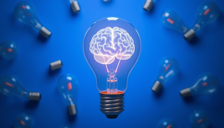 Innovative light bulb with brain, symbolizing intuitive decision making in law enforcement.
