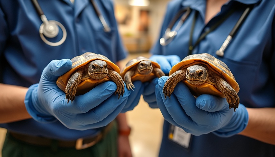 Philadelphia Zoo staff holding critically endangered tortoises indoors.