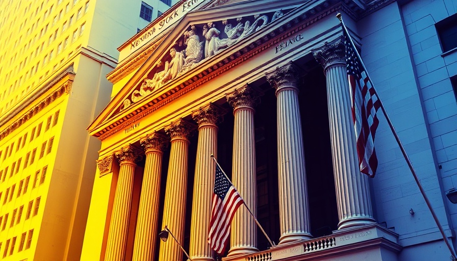 Impact of Trump's Trade War on IPOs illustrated by New York Stock Exchange facade.