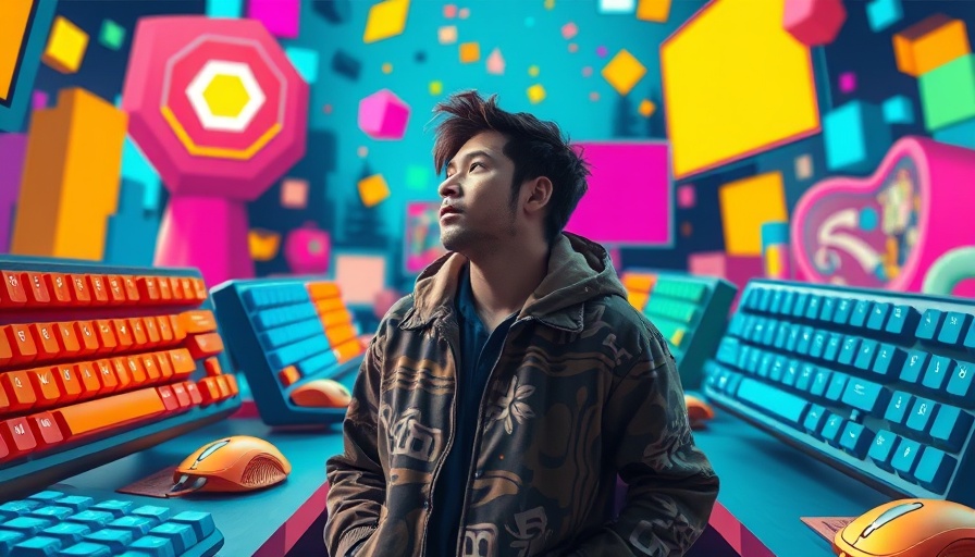Reddit user demographics creative digital art with colorful abstract elements.
