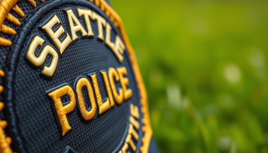 Seattle Police badge close-up highlighting embroidery, Police accountability Seattle settlement.