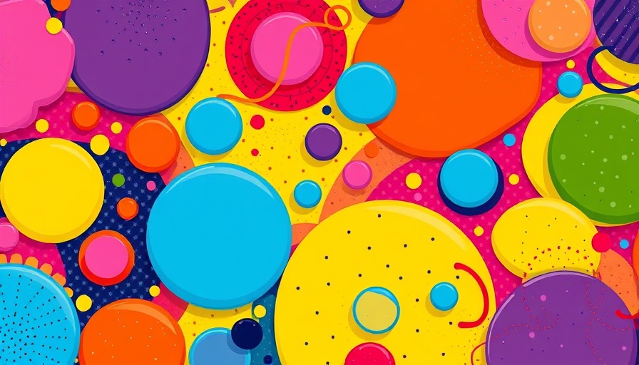 Vibrant abstract design showcasing principles of marketing design.