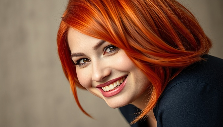 Vibrant-haired person smiling against textured backdrop; Google's AI in The Wizard of Oz Las Vegas Sphere.