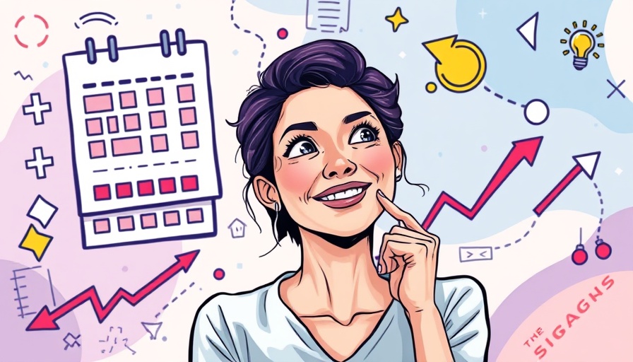 Woman planning Marketing Plan for MedSpas with colorful graphics.