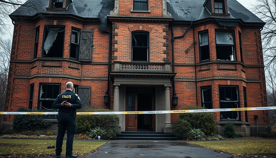 Officers investigate arson at Pennsylvania governor mansion scene.