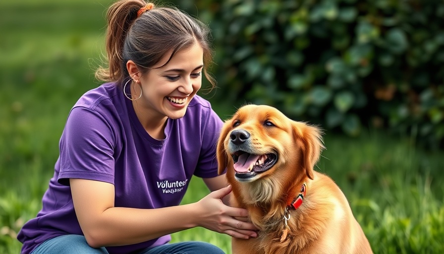 Heroic Hearts Collective animal rescues volunteer engaging with dog.
