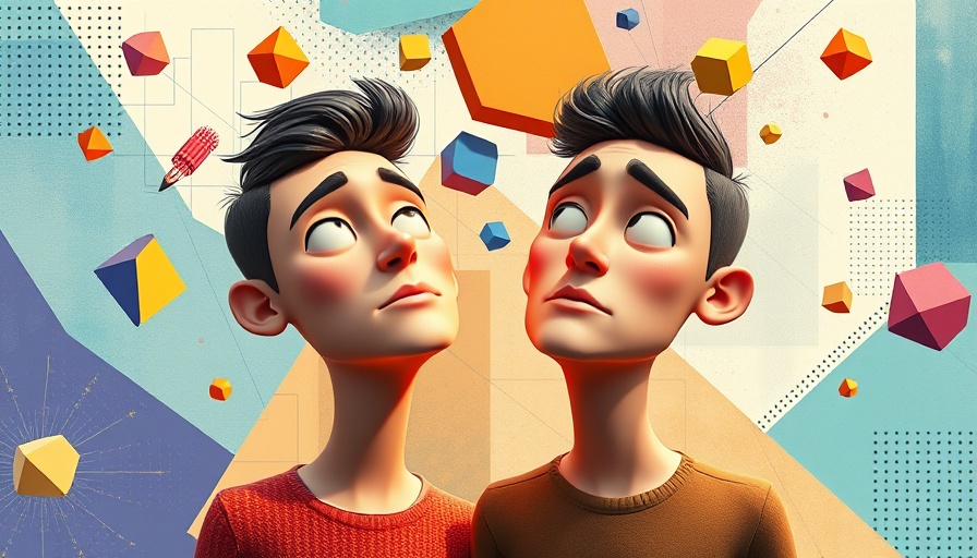 Colorful collage depicting AI agents in marketing.