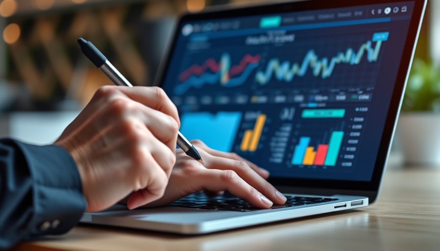 Hand with stylus analyzing digital charts for Google Tag for Conversion Tracking