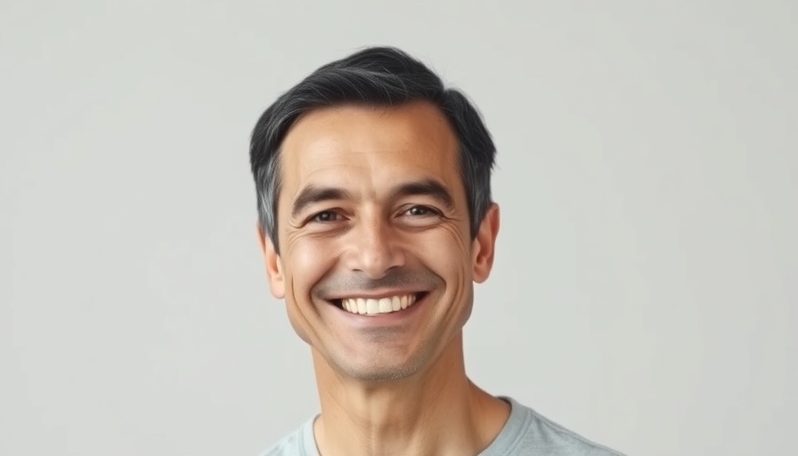 Middle-aged man smiling warmly