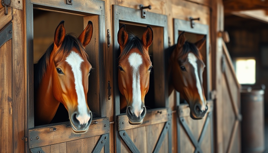 Three horses in stable, related to Horse Protection Act changes delayed.