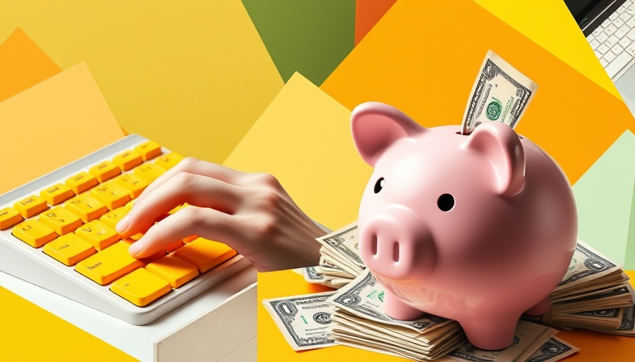 Earned media value concept with yellow keyboard and money.