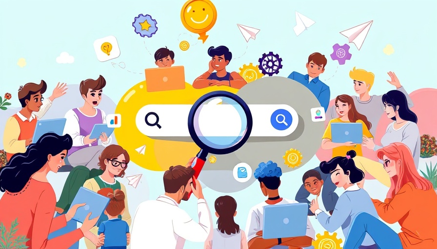 Illustration of alternative search engines for MedSpas concept with diverse characters.