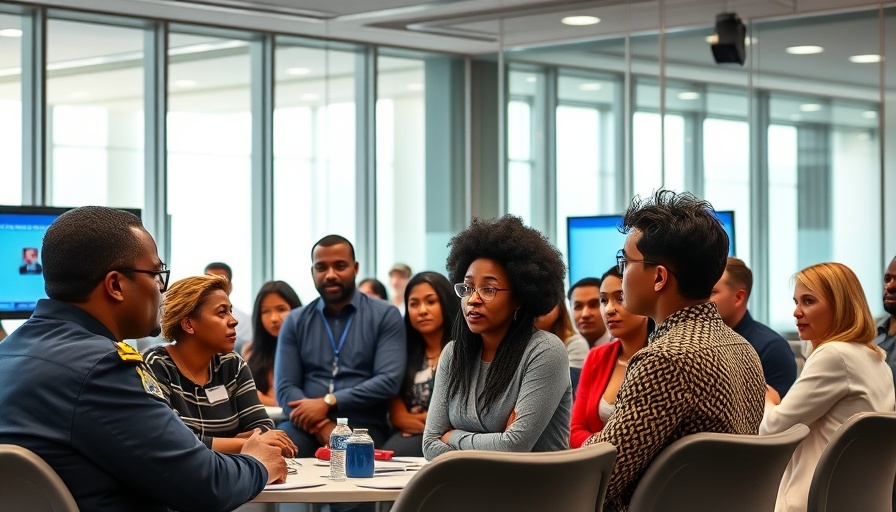 Diverse community forum on police reform and safety innovation.