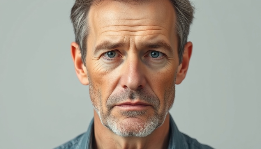 Serious middle-aged man looking at the camera, AI in Venture Capital theme.