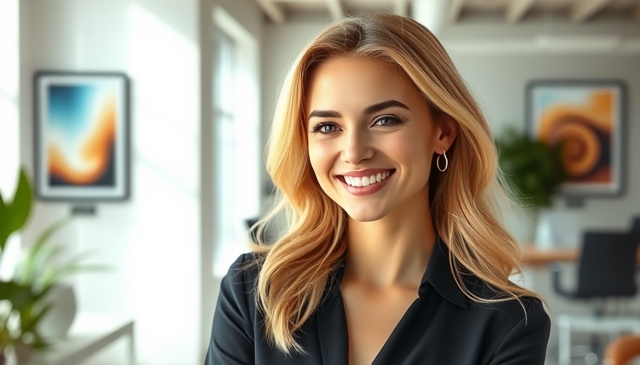 Blonde woman in office discussing in-demand, high-profit services for MedSpas.