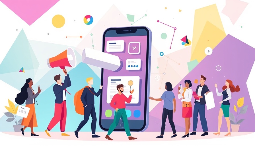 Flat design illustration of social media advertising basics with digital marketing.