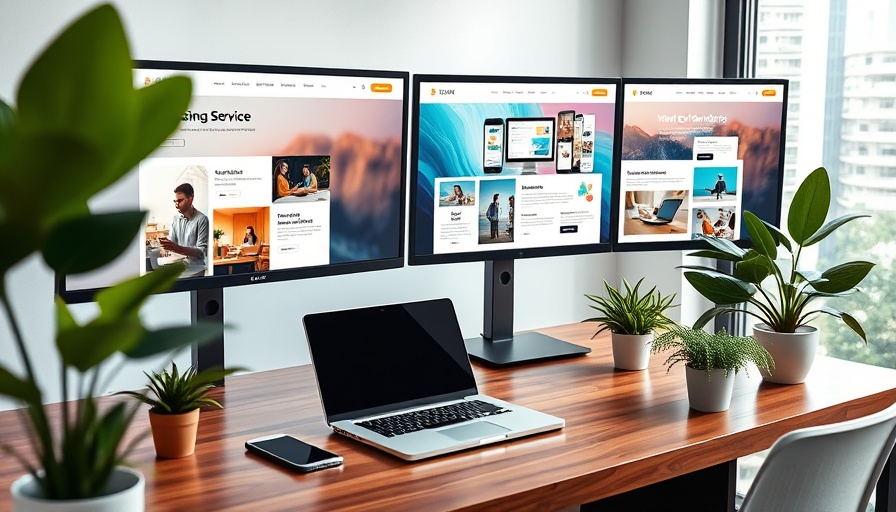 Modern workspace with screens and devices in MedSpa setting.