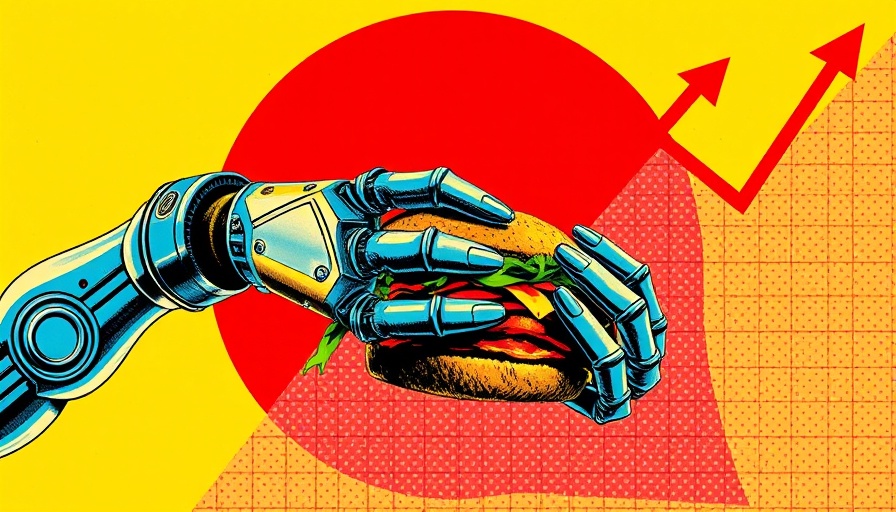 Collage depicting automation in aesthetic medicine with a robotic arm and graph.