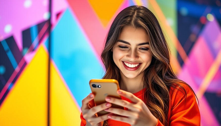 Engaging scene of a woman interacting with social media on a smartphone.
