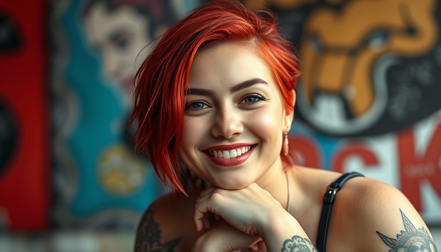 Person with red hair and tattoo smiling casually, budget cuts MedSpa impact.