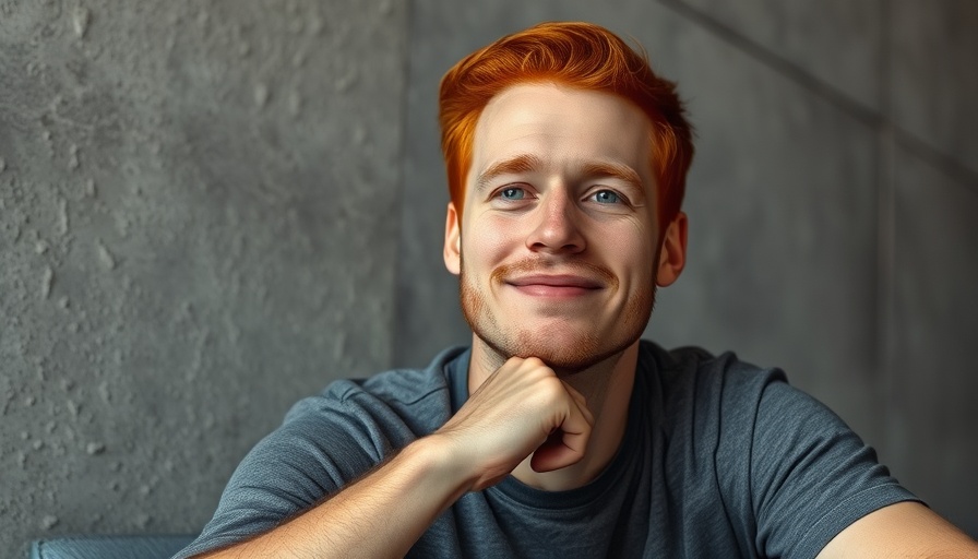 Relaxed man with red hair indoors, casual setting.