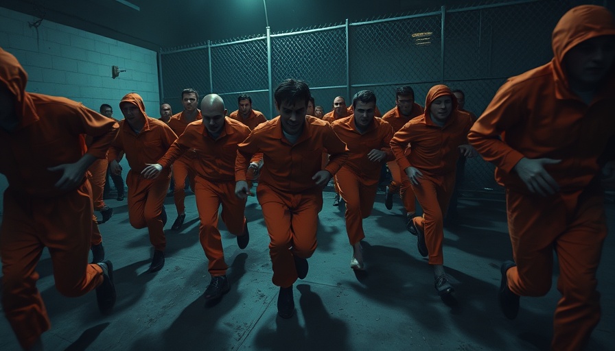 New Orleans jail escape scene with individuals running.