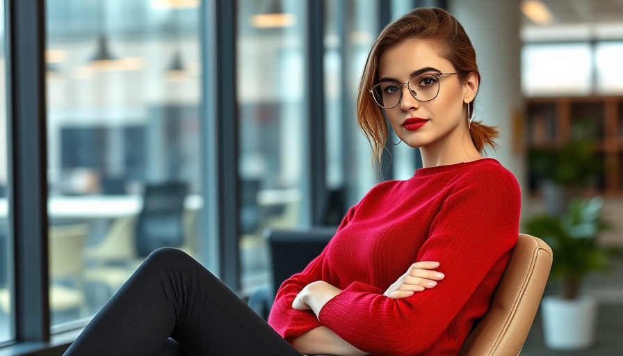 Community Advantage Loan Program Changes - Portrait of woman in red sweater in office