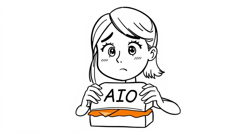 Cartoon woman assembling 'AIO' sandwich, illustrating confusion in Google Zero-Click Searches context.
