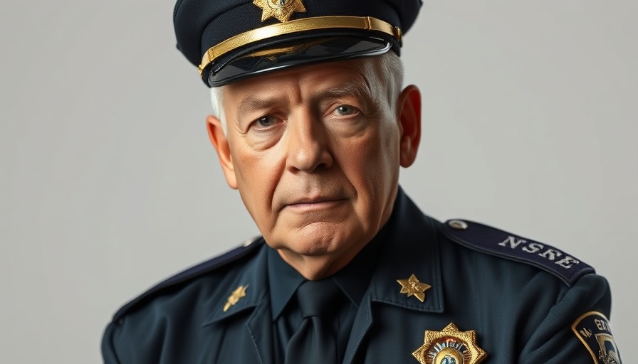 Distinguished officer in uniform, Celebrating Service in Law Enforcement.